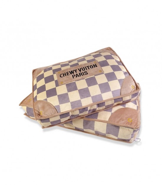 Coussin rembourre a damier chewy vuiton haute diggity dog