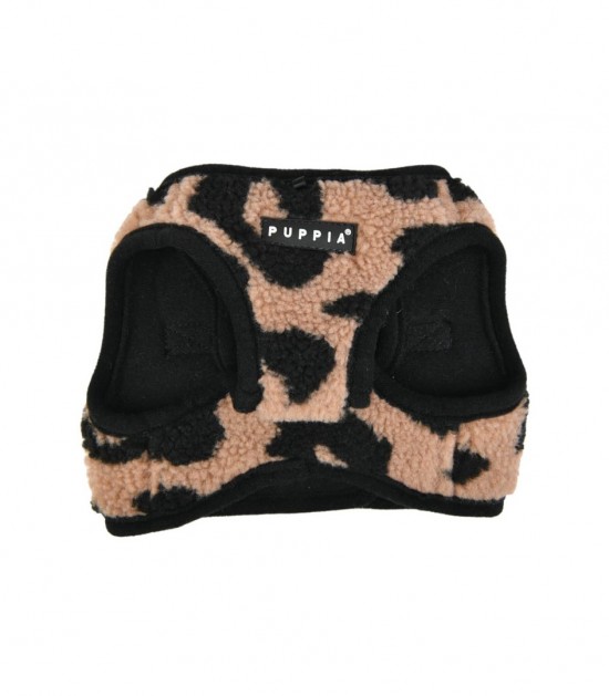 Hb1930 harnais veste doudou leopard beige serval puppia 2