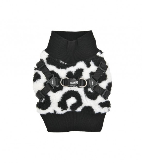 Hj1930 harnais pull 2 en 1 leopard black serval puppia