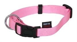 Martin sellier halsband basic nylon roze 10 mmx20 30 cm 0